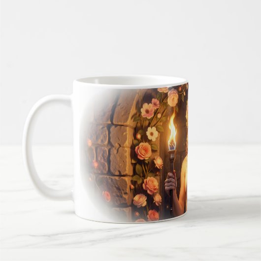 Enchanted Rose Princess Portrait Art Mug Kaffeetasse (Links)
