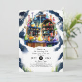 Enchanted Simple Chemistry Scientist Birthday Einladung (Stehend Vorderseite)