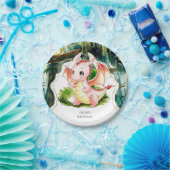 Enchanted Simple Dragon Birthday Pappteller (Party)