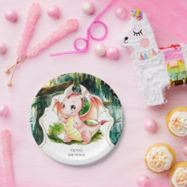 Enchanted Simple Dragon Birthday Pappteller