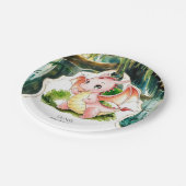 Enchanted Simple Dragon Birthday Pappteller (Schrägansicht)