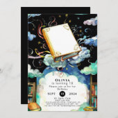 Enchanted Simple Library Storybook Geburtstag Einladung (Vorne/Hinten)