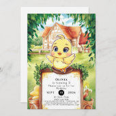 Enchanted Small Chicken Birthday Einladung (Vorne/Hinten)