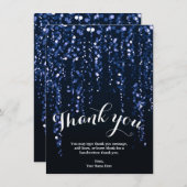 Enchanted Star Lights Blue Violet Vielen Dank Einladung (Vorne/Hinten)