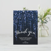 Enchanted Star Lights Blue Violet Vielen Dank Einladung (Stehend Vorderseite)
