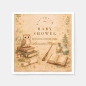 Enchanted Storybook Wizard Baby Shower Serviette (Vorderseite)