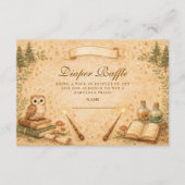 Enchanted Storybook Wizard Diapper Raffle Begleitkarte (Vorderseite)