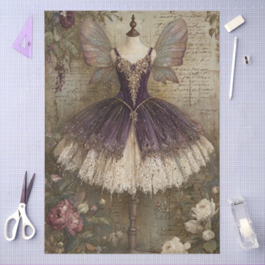 Enchanted Sugar Plum Fairy Ballerina Art Decoupage Seidenpapier (Basteln)