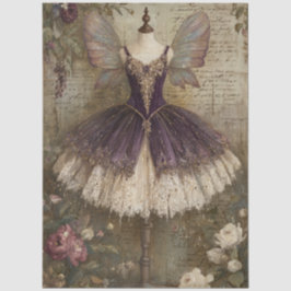 Enchanted Sugar Plum Fairy Ballerina Art Decoupage Seidenpapier