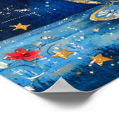 Enchanted Tea Pot & Cup Celestial Poster (Ecke)