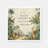 Enchanted Tropical Safari Baby Shower Serviette (Vorderseite)