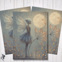 Enchanted Twilight Fairy Watercolor Fantasy Seidenpapier