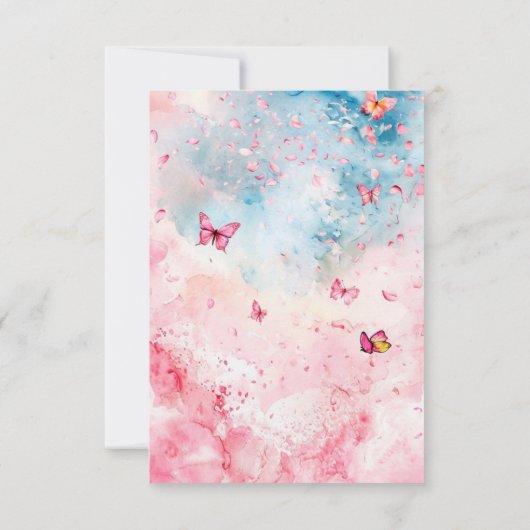 Enchanted Unicorn Baby Shower Danke Karte (Rückseite)