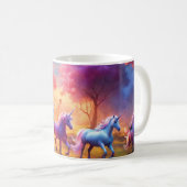 "Enchanted Unicorn Meadow Tea Glass" Kaffeetasse (VorderseiteRechts)