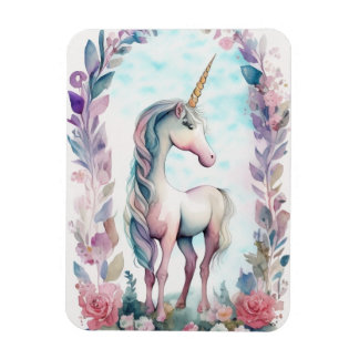 Enchanted Unicorn Watercolor Magnet