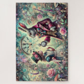 Enchanted Vintage Wonderland Rabbit & Alice Puzzle (Vertikal)