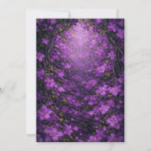 Enchanted Violet Garden Wedding Invitation Einladung (Rückseite)