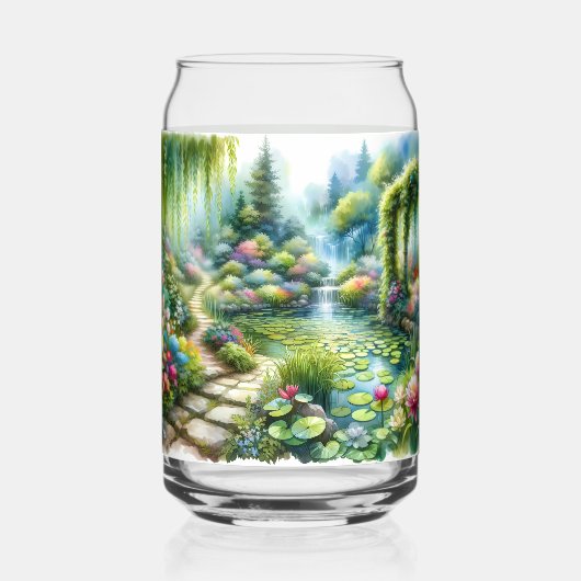 Enchanted Waterfall Garden Lily Pond Dosenglas (Vorderseite)