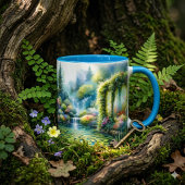 Enchanted Waterfall Garden Lily Pond Tasse