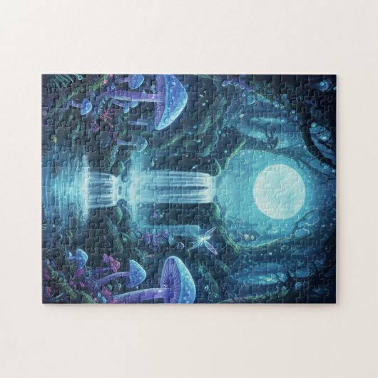 Enchanted Waterfall Magic Forest Fantasy Puzzle (Horizontal)