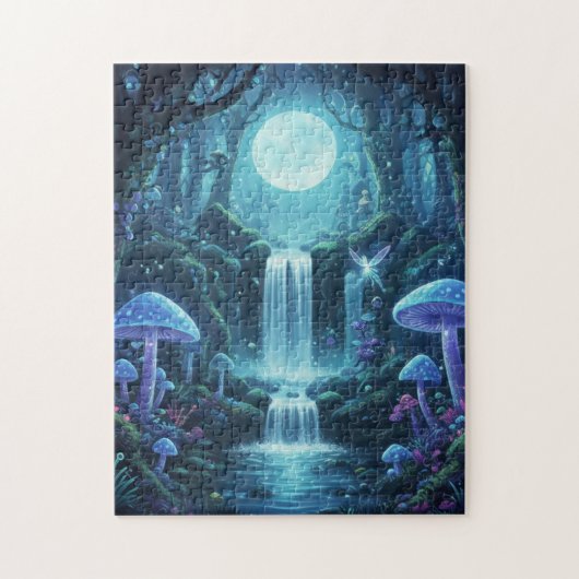 Enchanted Waterfall Magic Forest Fantasy Puzzle (Vertikal)
