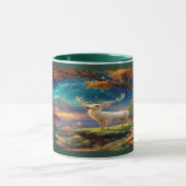 Enchanted White Stag Magical Forest Mug Tasse (Zentrum)
