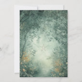 Enchanted Witch's Forest Wedding Einladung (Rückseite)