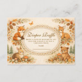 Enchanted Woodland Animals Diapper Raffle Begleitkarte (Vorderseite)