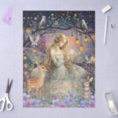 Enchanted Woodland Animals & Fairy Decoupage Paper Seidenpapier (Basteln)