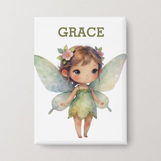 Enchanted Woodland Fairy: pastel green Sprite Button (Vorderseite)
