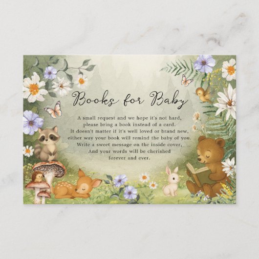 Enchanted Woodland Forest Animals Books for Baby Begleitkarte (Vorderseite)