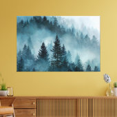 Enchanted Woodland in Blue Leinwanddruck (Insitu (Wohnzimmer))