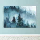 Enchanted Woodland in Blue Leinwanddruck (Insitu (Holzboden))