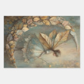 Enchanted Woodland Leaf Fairy Watercolor Fantasy Geschenkpapier Set (Vorderseite)