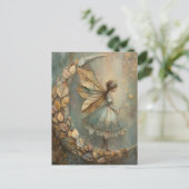 Enchanted Woodland Leaf Fairy Watercolor Fantasy Postkarte (Stehend Vorderseite)