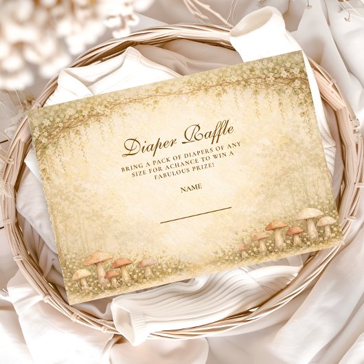 Enchanted Woodland Mushroom Diapper Raffle Begleitkarte