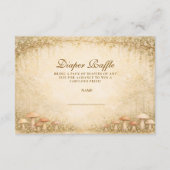 Enchanted Woodland Mushroom Diapper Raffle Begleitkarte (Vorderseite)