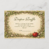 Enchanted Woodland Storybook Diapper Raffle Begleitkarte (Vorderseite)