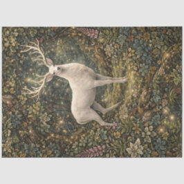 Enchanted Woodland White Stag Tissue Paper Seidenpapier