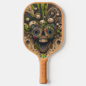 Enchanter schwarzer Schädel Pickleball Schläger (Vorderseite)