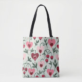 Enchanting Bleeding Hearts Wird Romantic Floral Tasche (Vorderseite)