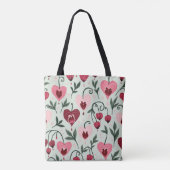 Enchanting Bleeding Hearts Wird Romantic Floral Tasche (Rückseite)