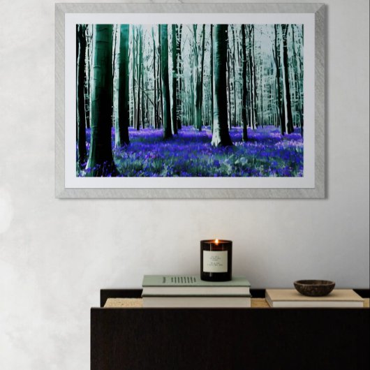 Enchanting Bluebell Forest  Poster