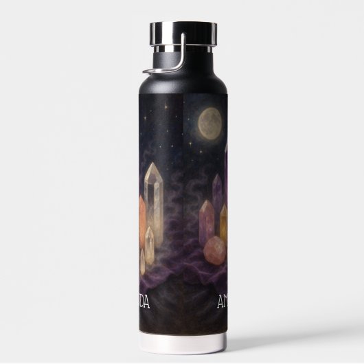Enchanting Crystals in the Moonlight Custom Trinkflasche (Rechts)