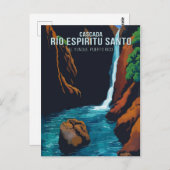 Enchanting Espiritu Santo River Waterfall Postkarte (Vorne/Hinten)