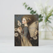 Enchanting Fantasy Fairy & Dandelion Magical Art Postkarte (Stehend Vorderseite)