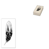 Enchanting Feather with Bald Eagle Artwork Gummistempel (Stempel)