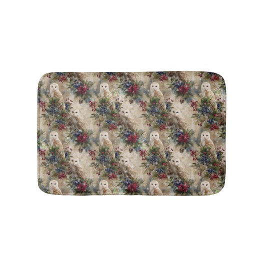 Enchanting Floral Owl Badematte (Vorderseite)