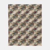 Enchanting Floral Owl Fleecedecke (Vorderseite)