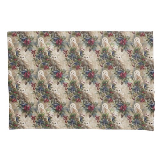 Enchanting Floral Owl Kissenbezug (Vorderseite)